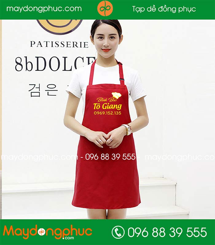 May tạp dề quán Bánh bao Tô Giang - mẫu 2