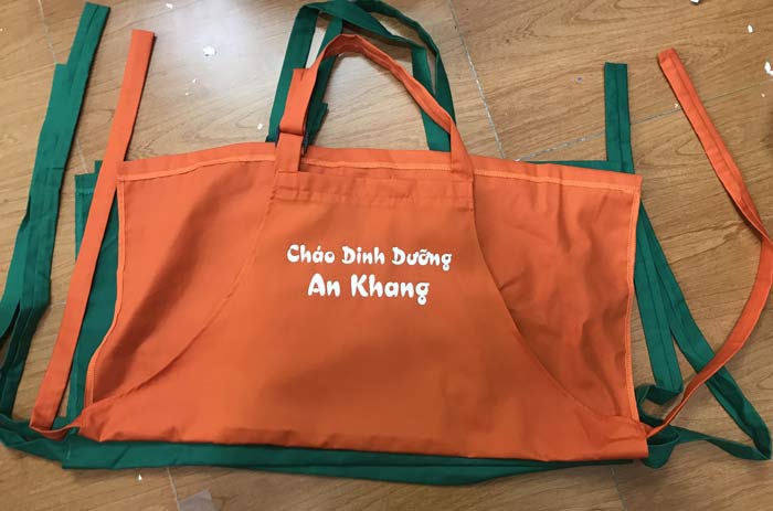 May tạp dề Quán cháo dinh dưỡng An Khang