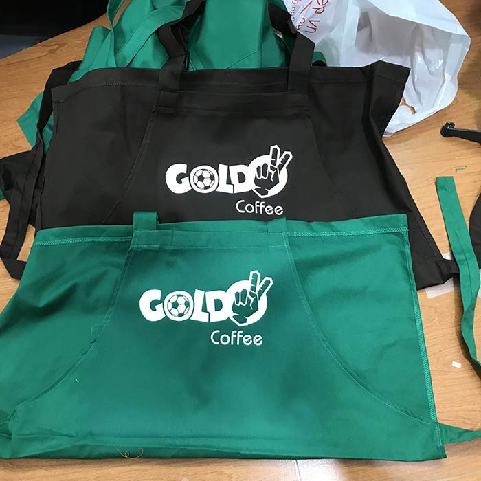 May tạp dề Quán Gold Coffee - mẫu 2