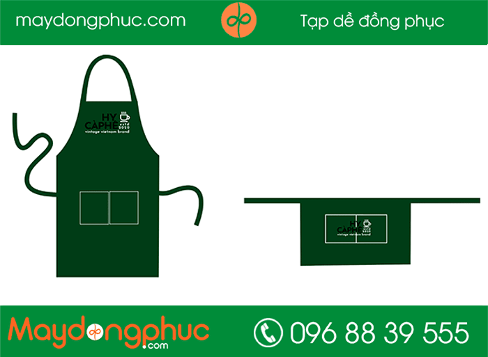 May tạp dề quán Hy Cà Phê