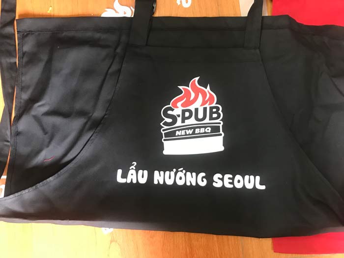 May tạp dề Quán lẩu nướng Seoul