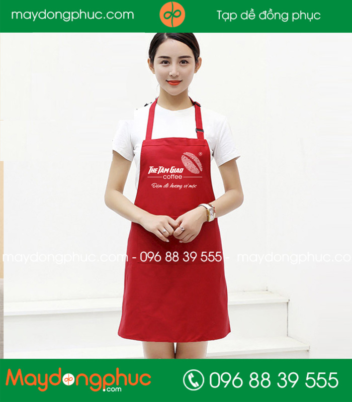 May tạp dề quán The Tam Giao Coffe