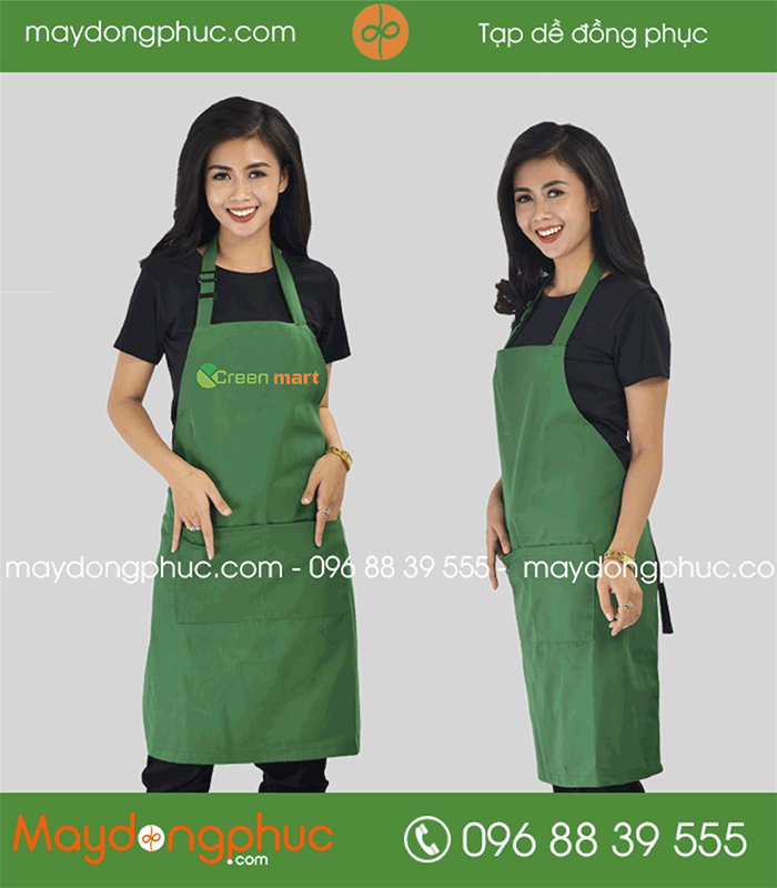May tạp dề Siêu thị Green Mart