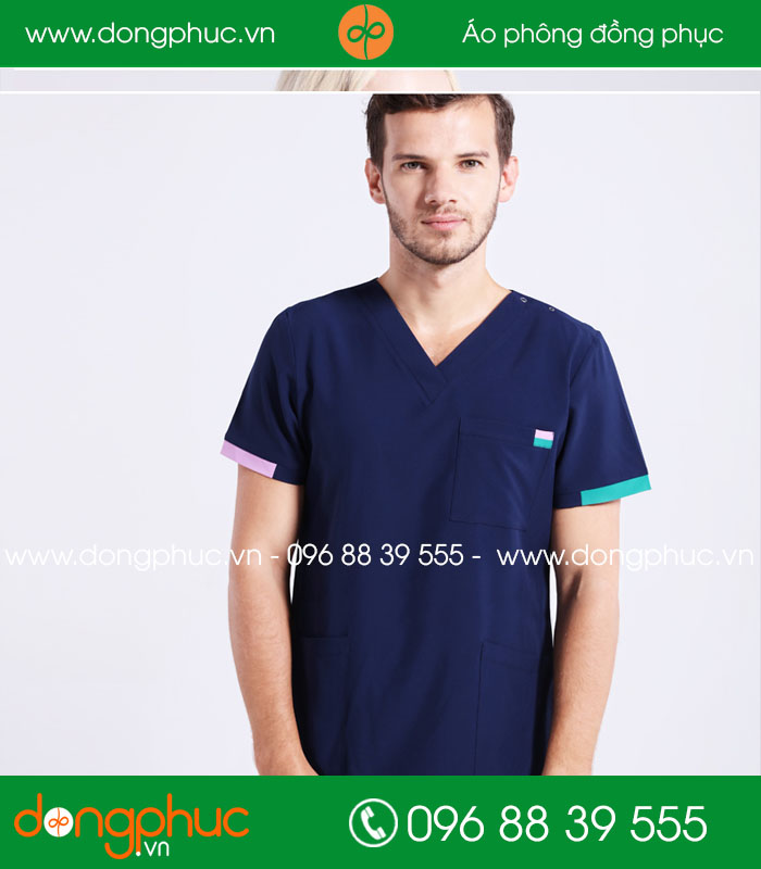 Quần áo đồng phục phòng mổ màu tím than
