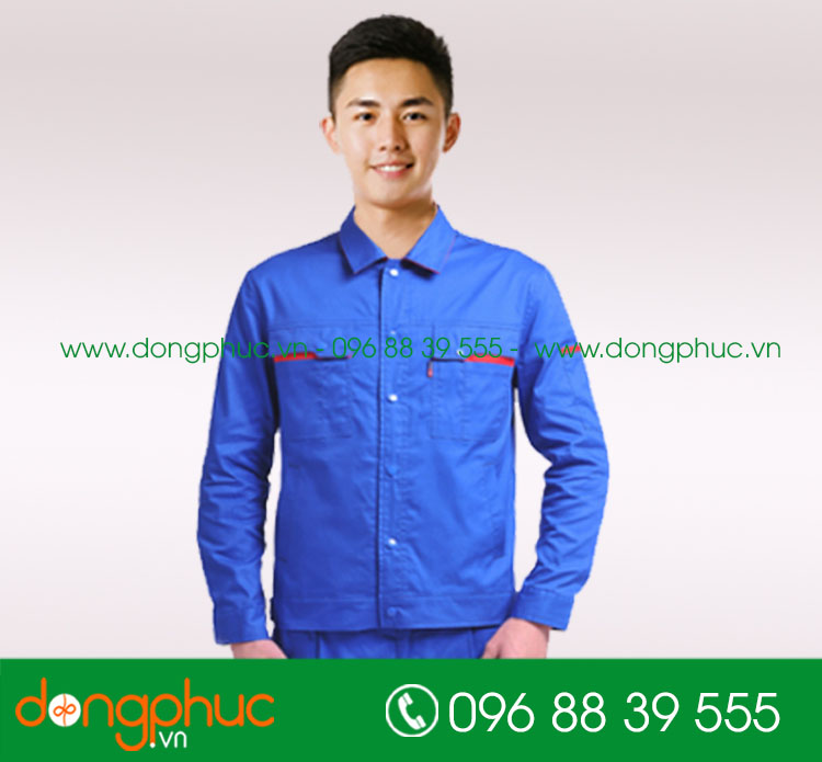 Mẫu áo đồng phục kỹ sư – công nhân màu đỏ - mẫu 4