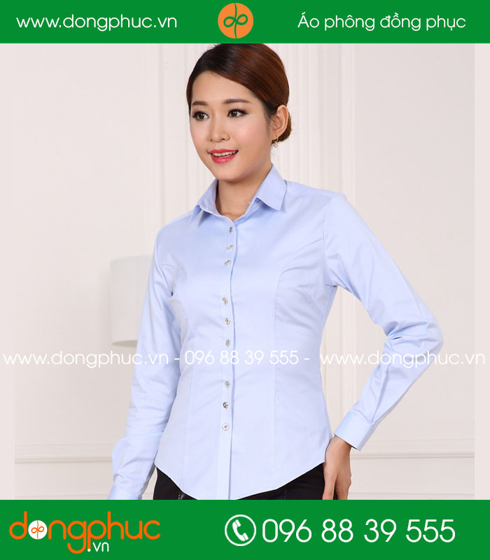 Đồng phục áo sơ mi màu xanh dương
