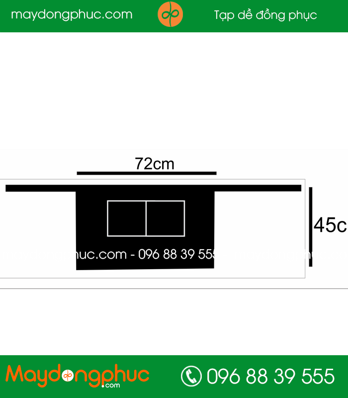 Tạp dề đồng phục màu Cam - mẫu 6