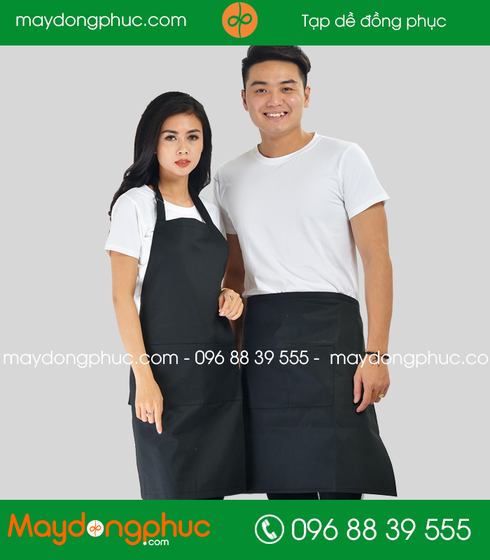 Mẫu tạp dề đen đồng phục quán cà phê
