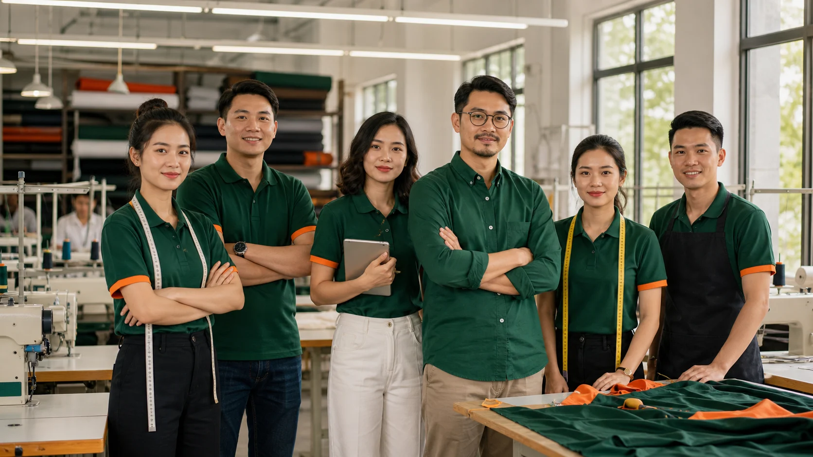 Đội ngũ sản xuất của MAY ĐỒNG PHỤC LẤY NHANH